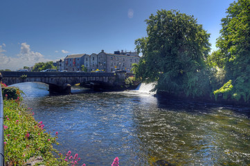 Galway, Ireland and the River Corrib.