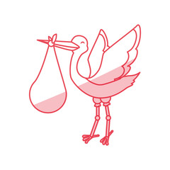 Stork bird cartoon icon vector illustration graphic design