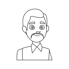 businessman profile male portrait man vector illustration