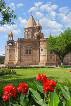 The tourist attraction of Armenia - Etchmiadzin Cathedral in Vagharshapat