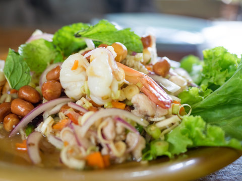 Thai food, delicious seafood 
