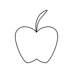 Delicious apple fruit icon vector illustration graphic design