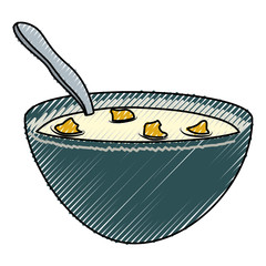 Breakfast cereal bowl icon vector ilustration graphic