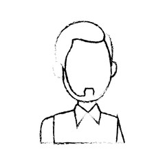 businessman profile male portrait man vector illustration