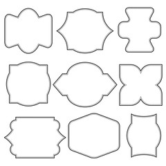 Obraz premium blank frame and label vintage retro Vector illustration