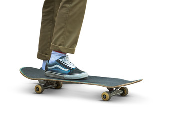 Fototapeta na wymiar Skateboarder isolated