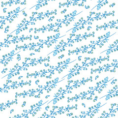 Fototapeta premium Artemisia absinthium, absinthe wormwood hand drawn vector ink color sketch isolated on white, Absinthe plant, Doodle Healing, Vector seamless pattern for cosmetics, design package, textile, wallpaper
