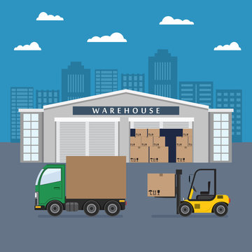 Warehouse building and shipping process.