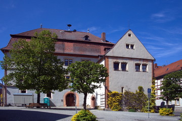 Fototapeta na wymiar Rathaus Bad Königshofen