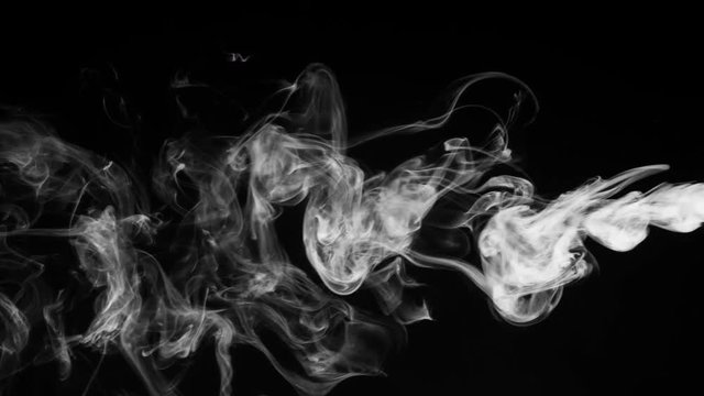 Smoke element shot over a black background.