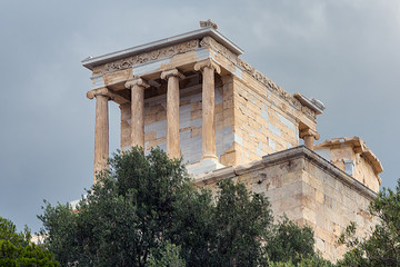 Fototapeta na wymiar View of entrance to Acropolis, Athens, Greece