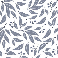 Seamless  eucalyptus  leaf pattern. - 159489258