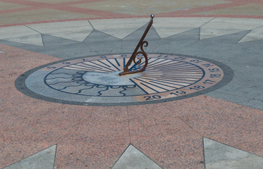 The sundial on granite base