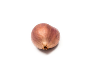 shallots on white background