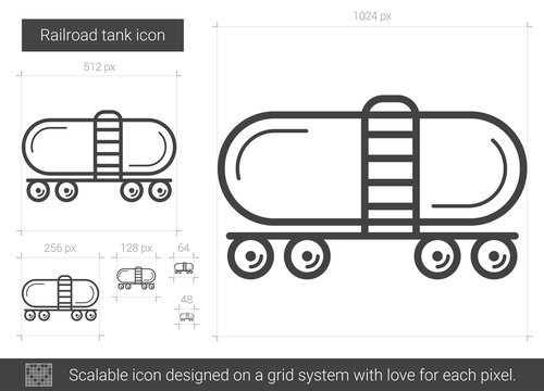 Railroad tank line icon.