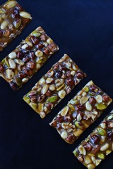 Homemade Candied Roasted Nuts Bars
