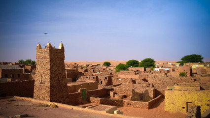 Chinguetti mosque , one of the symbols of Mauritania - 159492237
