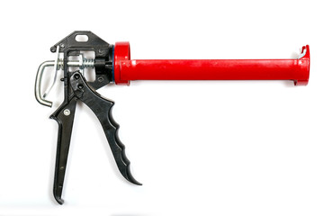 Silicone gun isolated on white background
