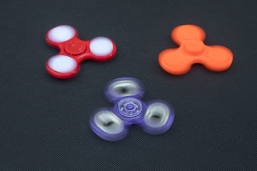 A fidget spinner popular toy for increased focus, stress relief.