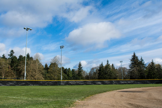 Woodland Park Baseball Field Outfield
