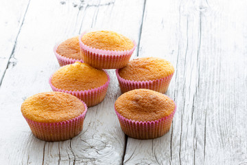 Sweet donuts with icing sugar