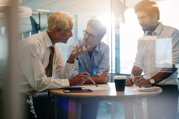 Corporate professional having a meeting in modern office