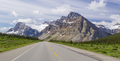 Bow Peak and Glacier, Icefields Parkway, Banff National Park, Alberta, Canada