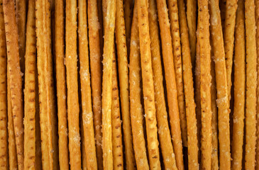 Bread straws. Bread sticks . Food baking.