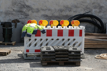 Absperrung für Baustelle