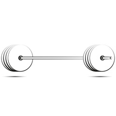 Vector image weights for weightlifting, powerlifting.