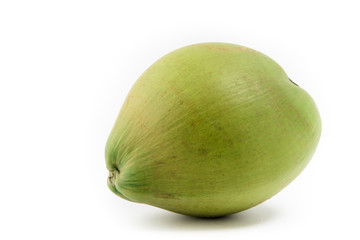 Green coconut isolated on white