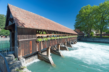 Historische Brücke in Thun, Schweiz