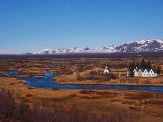 national park Thingvellir and spot where the government of Iceland began