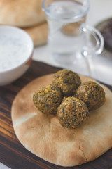 Ramadan food. Falafel balls for iftar time on Ramadan month.