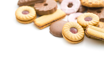 Various sweet biscuits.