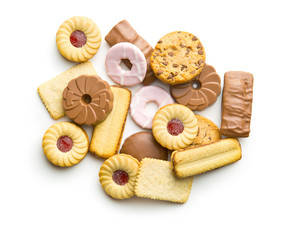 Various sweet biscuits.
