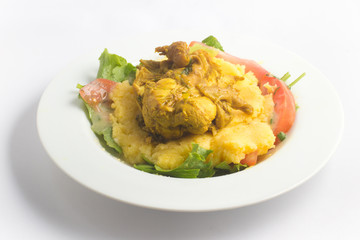 Brazilian Polenta with chicken thigh