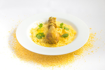 Brazilian Polenta with chicken thigh