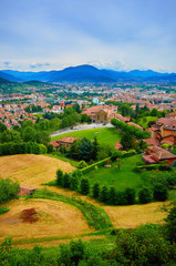 Fototapeta na wymiar view on Bergamo and its university