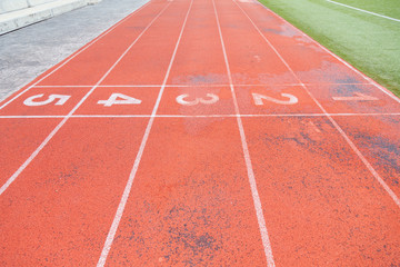 Fototapeta premium Racetrack with a symbolic number.