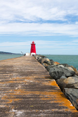 The Great South Wall and Poolbeg Lighthouse, Ringsend, Dublin, Ireland