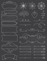 Chalkboard Doodle Design Elements