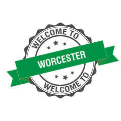 Welcome to Worcester stamp illustration