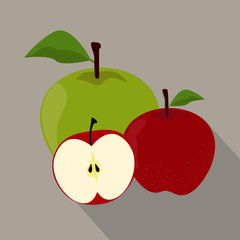 Apples isolated, Apples icon , vector illustration.