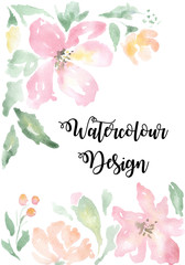 Wedding invitation, watercolor