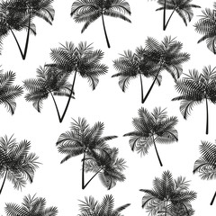 Fototapeta na wymiar Palm seamless pattern