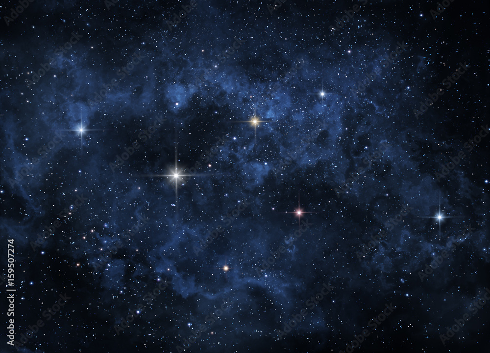 Wall mural dark cosmic nebula
