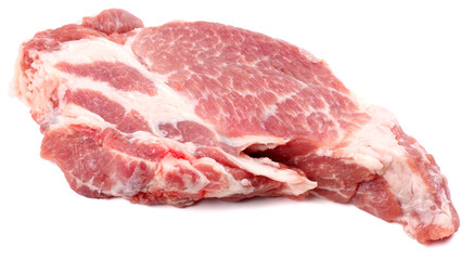 fresh raw meat isolated on white background