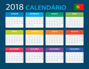Calendar 2018 - Portuguese Version