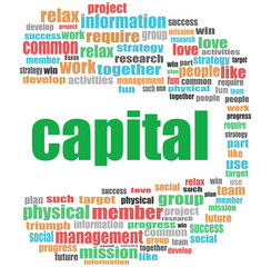 Text capital. Business concept . Word cloud collage